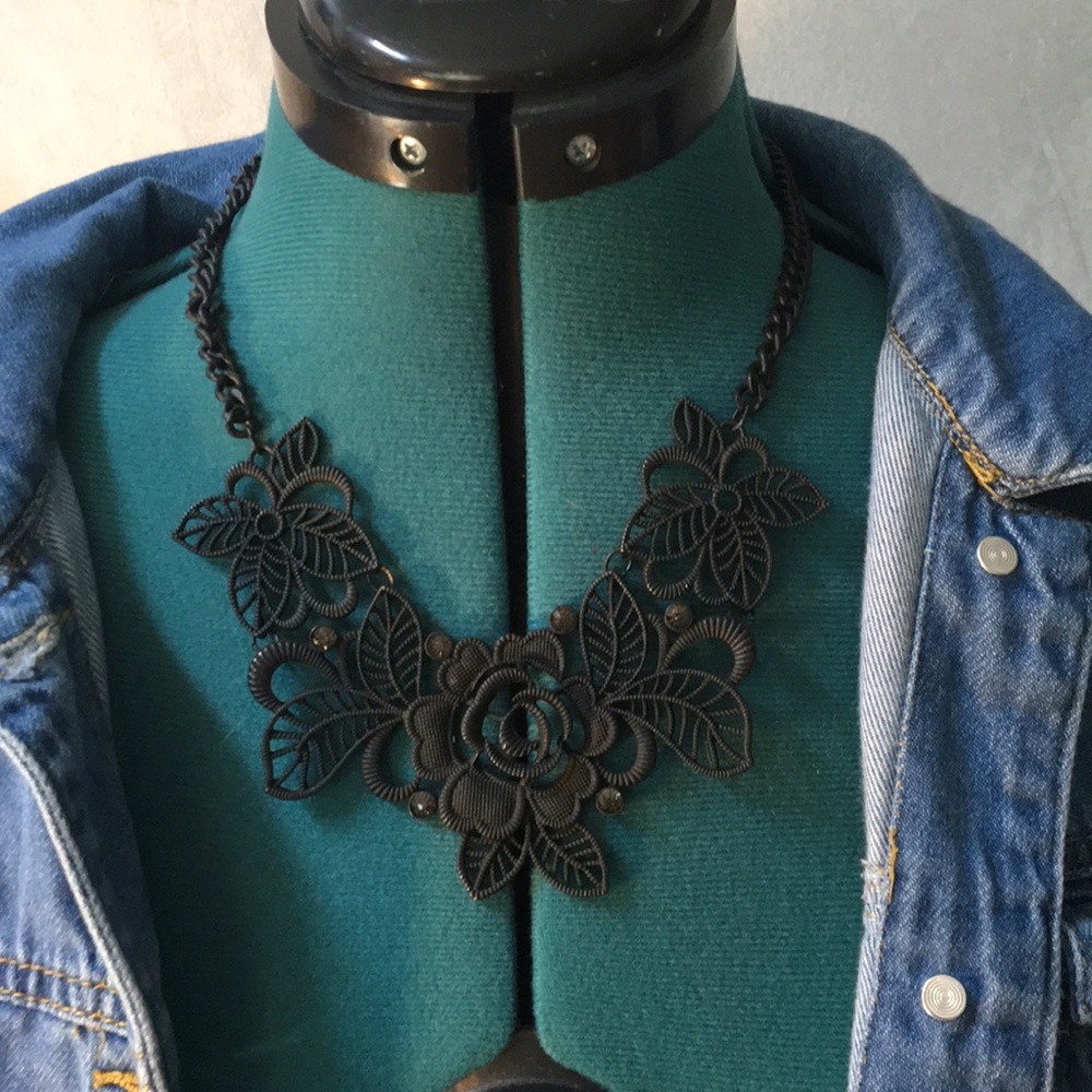 Black Lace Necklace
